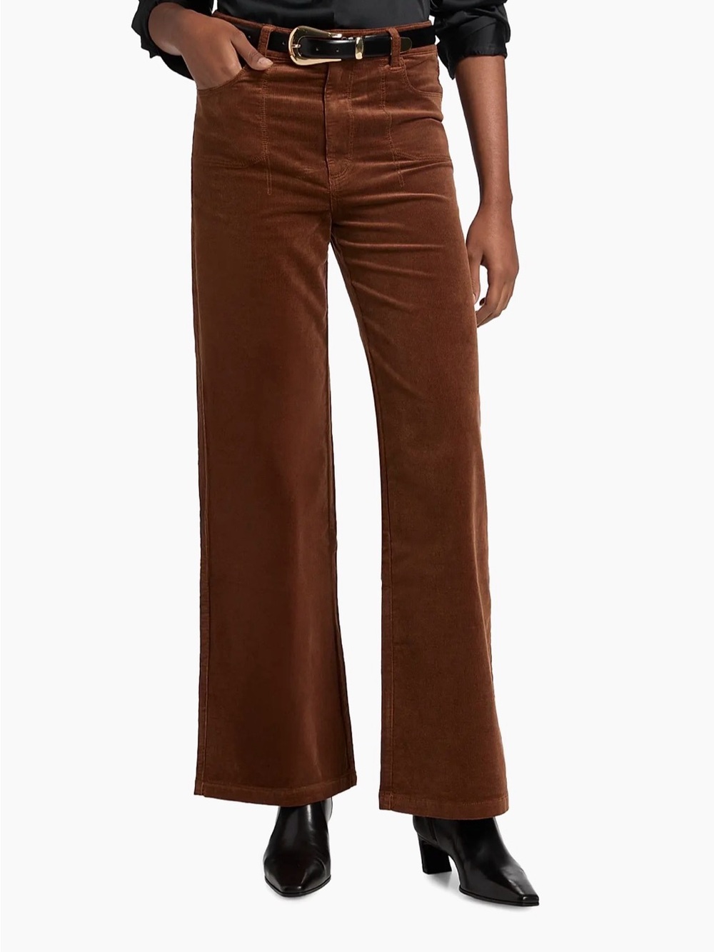 PAIGE Anessa Utility Pocket Mable Brown Corduroy Pants - size 26 - NWT - Picture 3 of 10